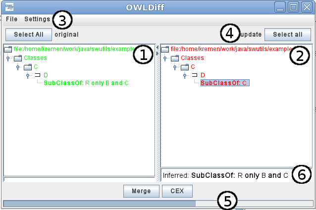 Overview of the main screen